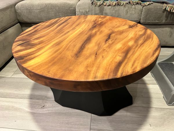 Round rain tree coffee table