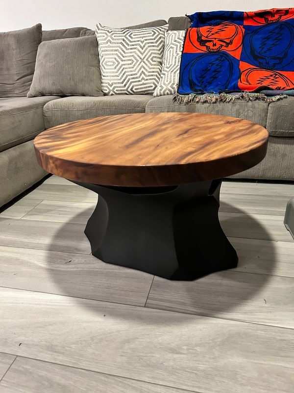 Round rain tree coffee table