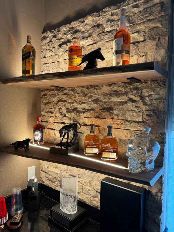 Black walnut shelves