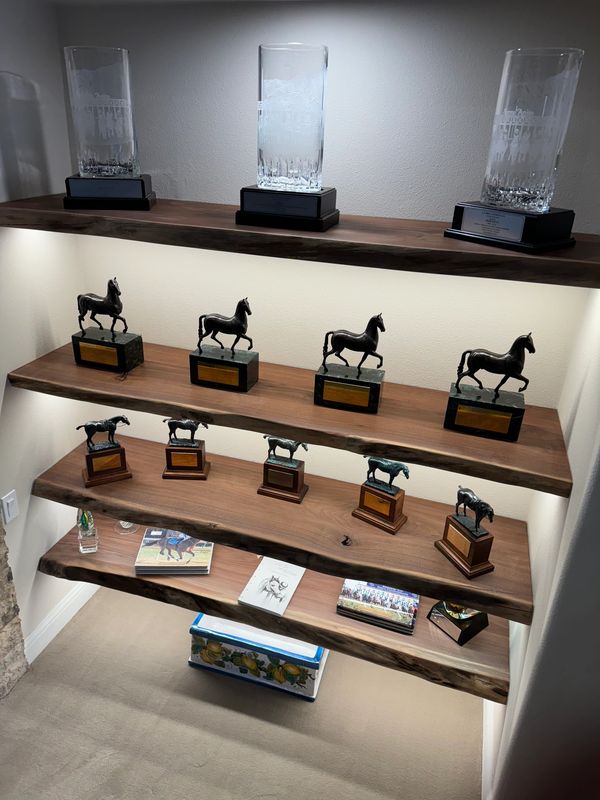 Black walnut shelves