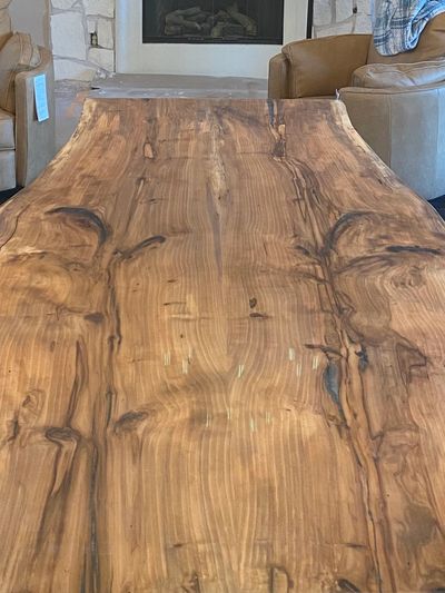 Sweet gum live edge bookmatched table