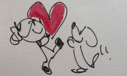 Kenzie with Lola doxie.