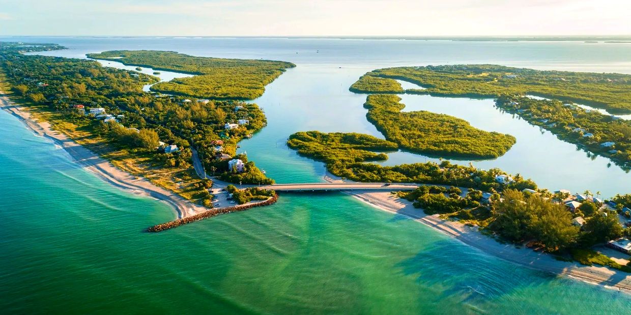 Sanibel aerial view.