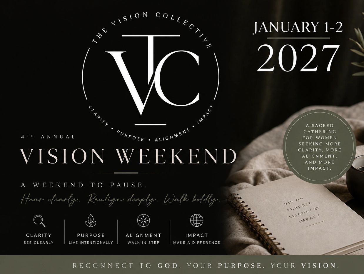 4th Annual Vision Weekend for women, January 1-2, 2027.