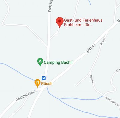 Lageplan Gast- & Ferienhaus Frohheim, Bächli (Hemberg)