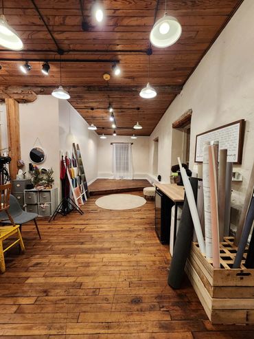 An image of a boho style room, neutral in color and varying textures. Used for content creators