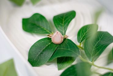 Brest milk preservation ring in rose gold