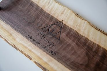 wood engraved charcuterie board
