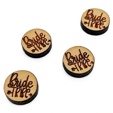 wood engraved wedding party earrings for bridesmaids