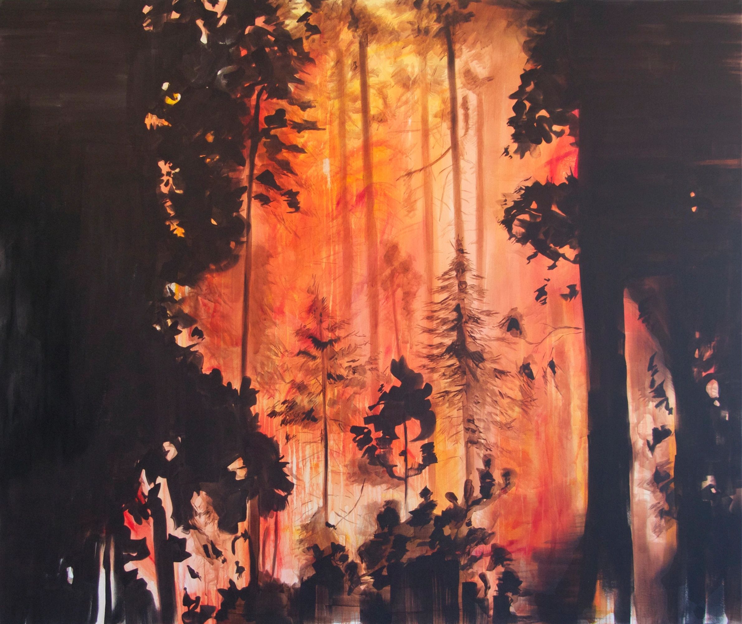 Everything About You Is Nothing To Me, by Mark Batongmalaque. Acrylic on Canvas. Forrest Fire.