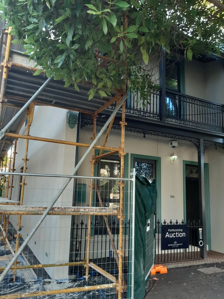 Restoration underway, rendering Melbourne