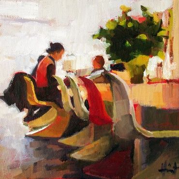 Breakfast at Otto Lenghi's by Liza Hirst