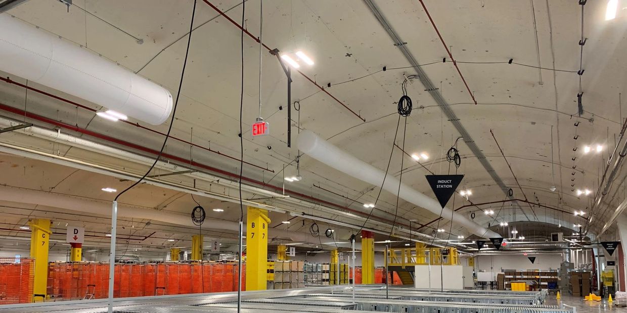 Fire Sprinkler system install at Amazon warehouse in Kettering, Ohio