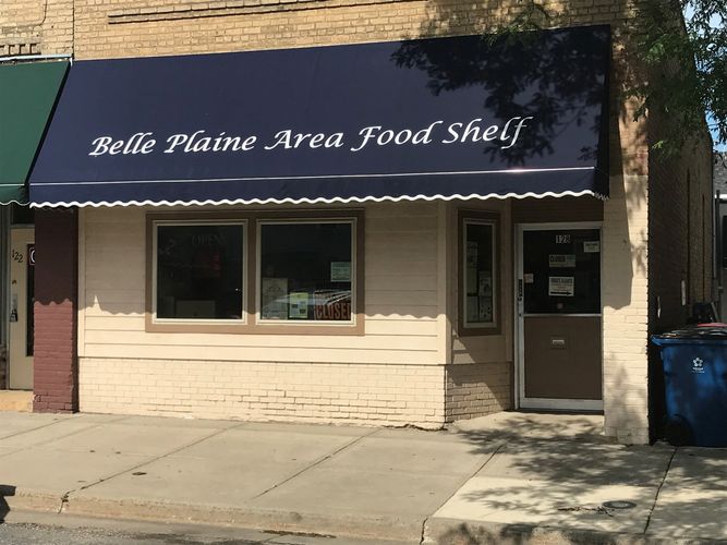 Storefront of the Belle Plaine Area Food Shelf