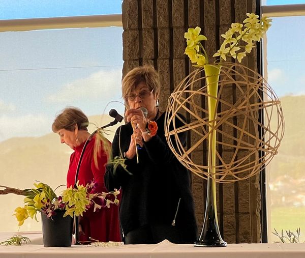 Floral arranging demonstration.