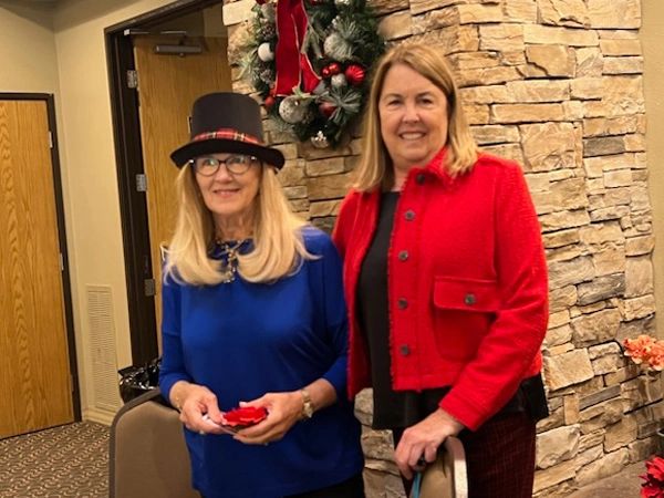 Two WVGC members attending the 2024 Holiday Luncheon.