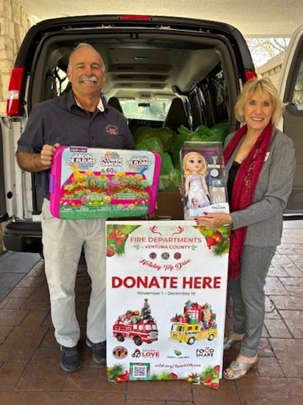 Toy donations collected at the 2024 holiday luncheon.
