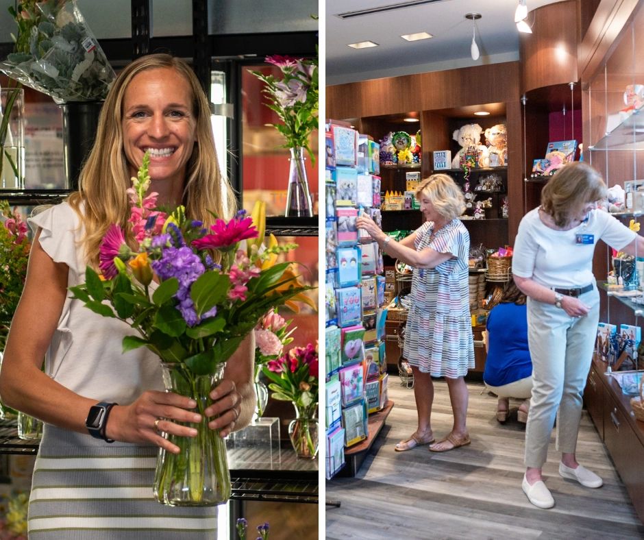 Hospital Store, Gift Shop, Flower Shop and Candy Shop.