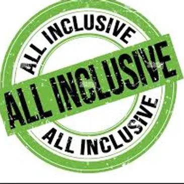 Green stamped emblem with 'All Inclusive' text.