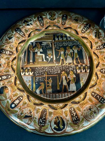 metal embossed Egyptian Souvenir plate