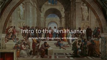 Intro to the Renaissance presentation title slide.