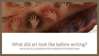 Prehistoric Art presentation title slide.