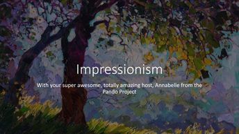 Impressionism presentation title slide.