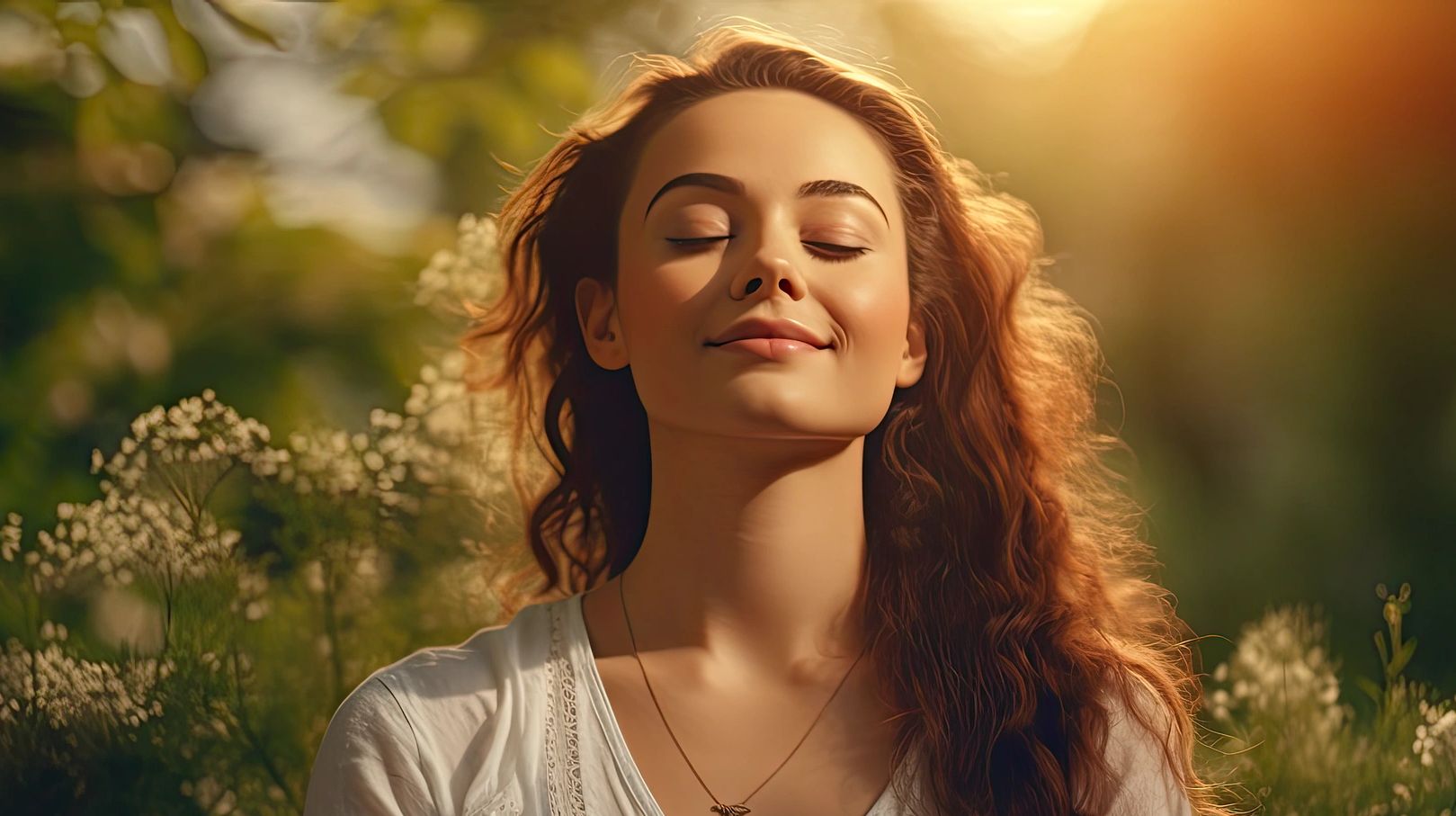 Woman with eyes closed at peace. Dalena Watson music therapy. Soul healing. Counseling