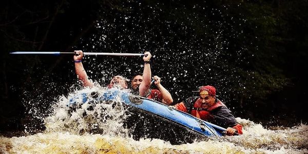 Whitewater Rafting on the Lehigh River in front of our cabins