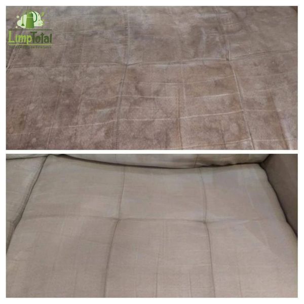 Um sofá limpo e higienizado graças a limpeza de estofados da LimpTotal.