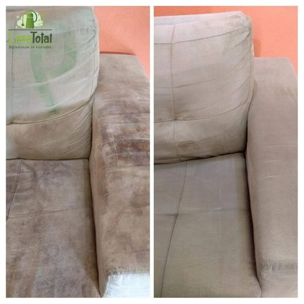 Um sofá limpo e higienizado graças a limpeza de estofados da LimpTotal.