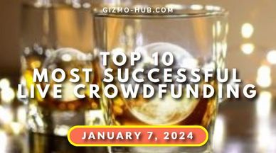 top 10 most successful live crowdfunding campaigns from kickstarter and indiegogo january 2024
