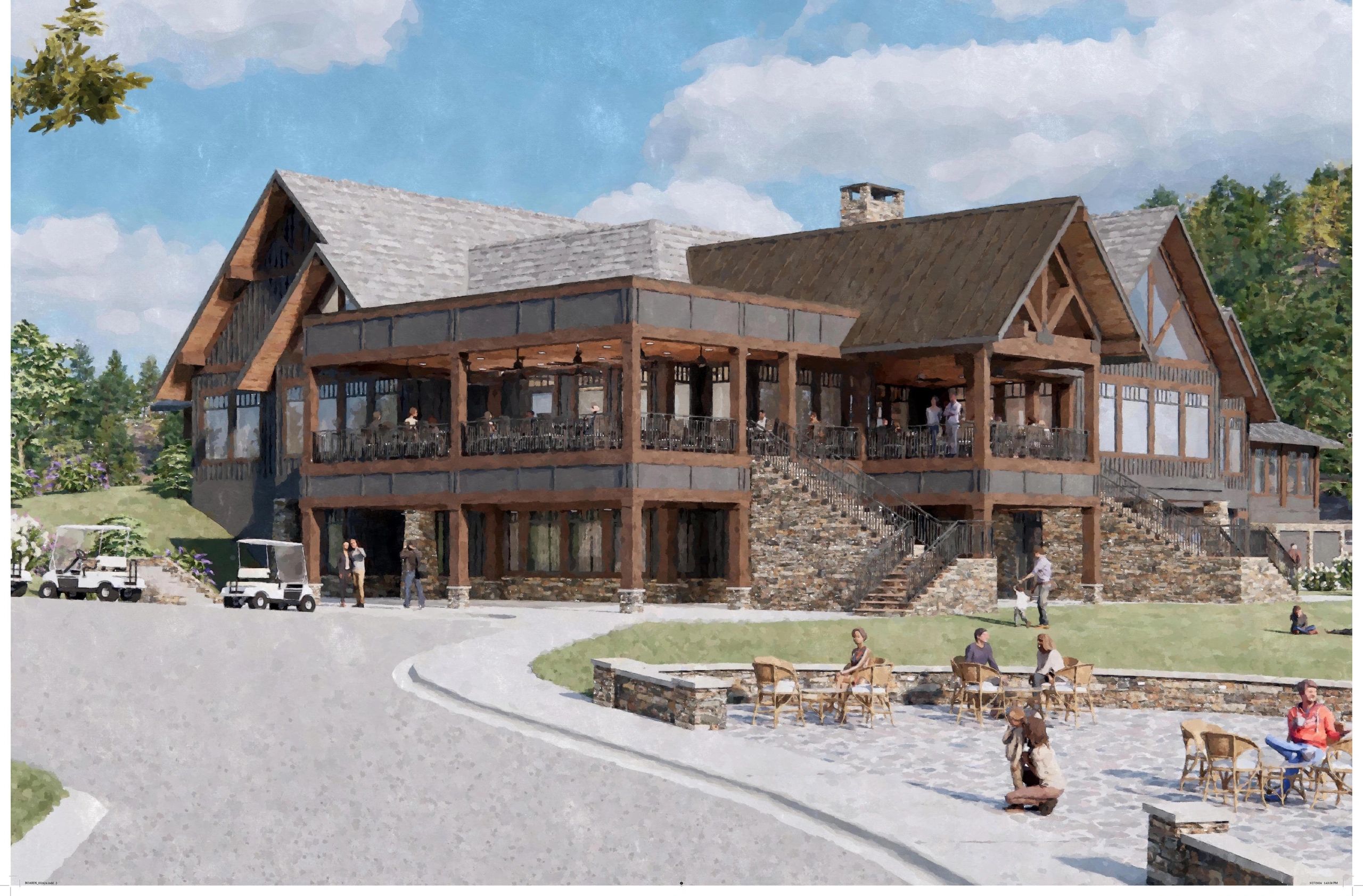 View of the Clubhouse from the Duffer's patio.