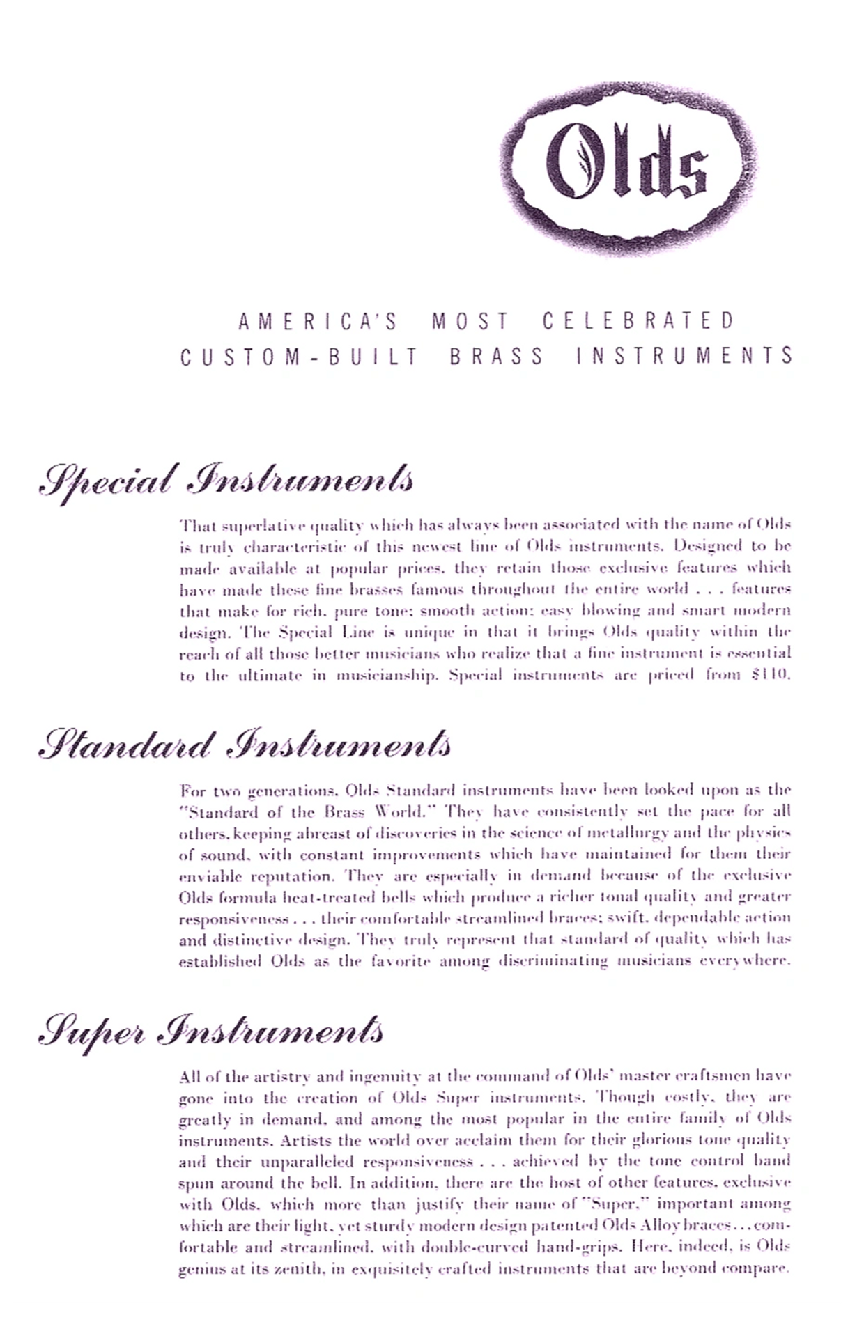 Special Instruments