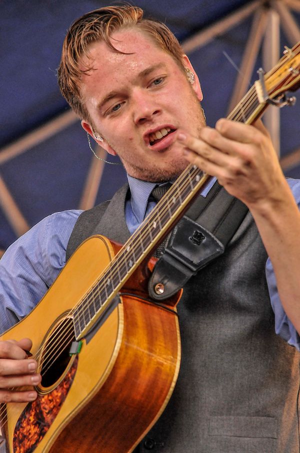 Guitar virtuoso in live concert.