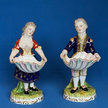 Pair of Derby porcelain figurines date c.1820