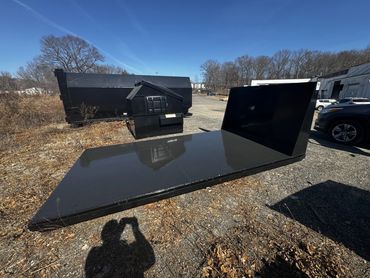 14 ft heavy-duty flatbed with 54 in. headache rack, Elite Containers, Waterbury CT