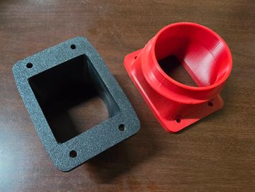 Square to round adaptor for non vvt 1UZ air flow meter housing