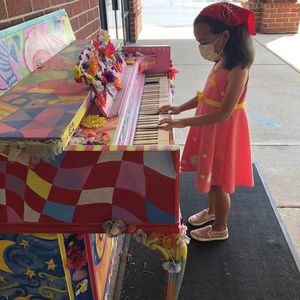 Miss Garin's student playing an outdoor piano.
Piano Lessons
Voice Lessons
Kenosha, Racine, Zion