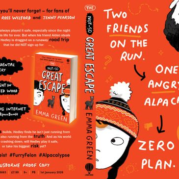Bright orange book cover for 'The Not-So Great Escape' by Emma Green.