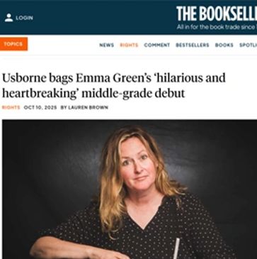 Emma Green featured in The Bookseller for her debut middle-grade book.