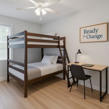 Bunkbeds in our sober living homes