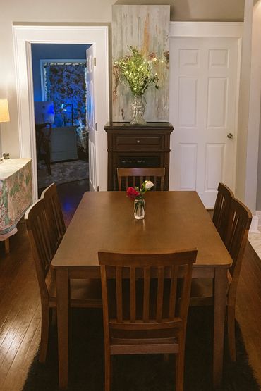 Dining room where everyone can sit down and enjoy a sober meal