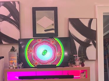 It’s the living room at our sober living home.