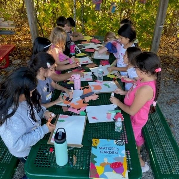 MKES After School Program: Art in the Garden.  Learning about artist Henri Matisse and using shapes.