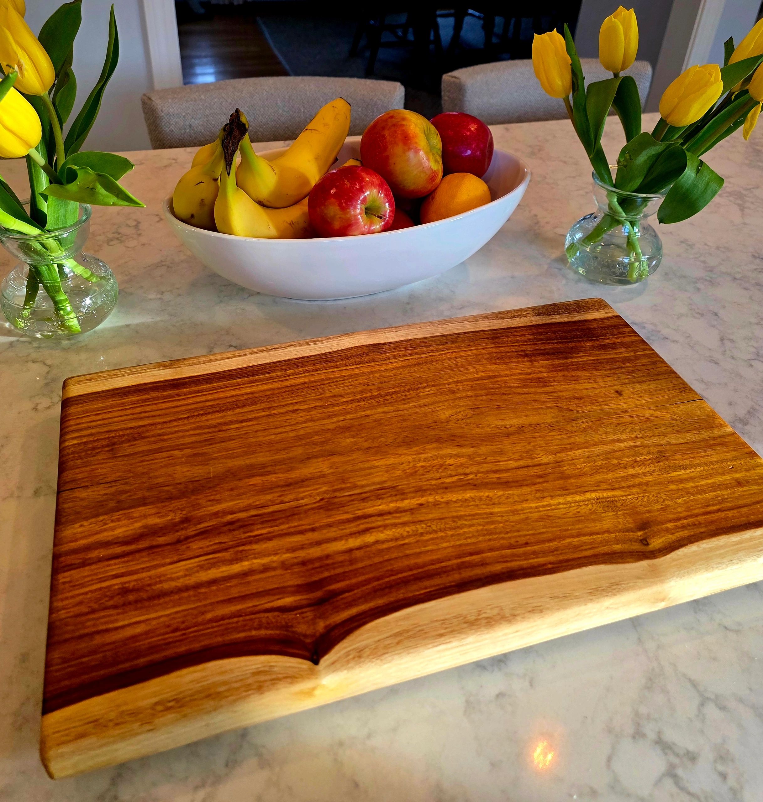 Canary wood cutting board. (12×15 ) $125.00