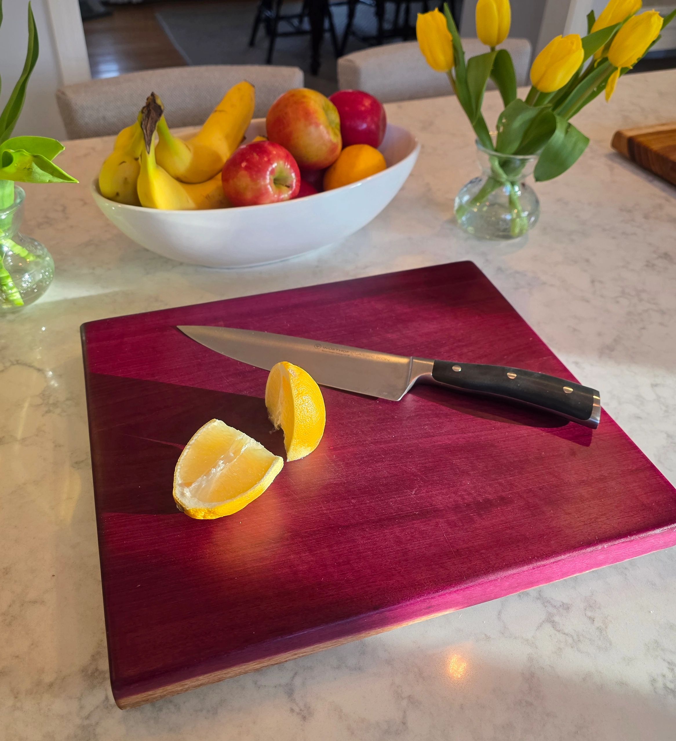 Purple heartwood cutting board. (12×15 ) $125.00