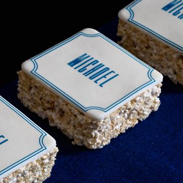 Custom Kosher Rice Crispy Treat with Bar Mitzva Boy name printed on it