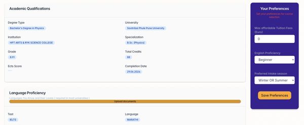 Student Profile Builder