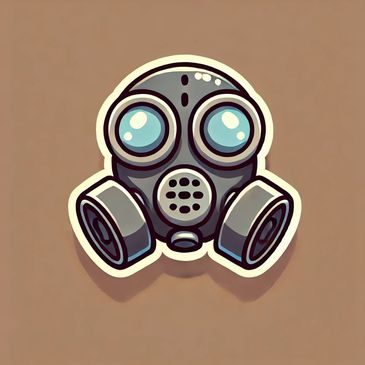 Gas mask to show theres no harsh chemicals with bed bug heat treatment